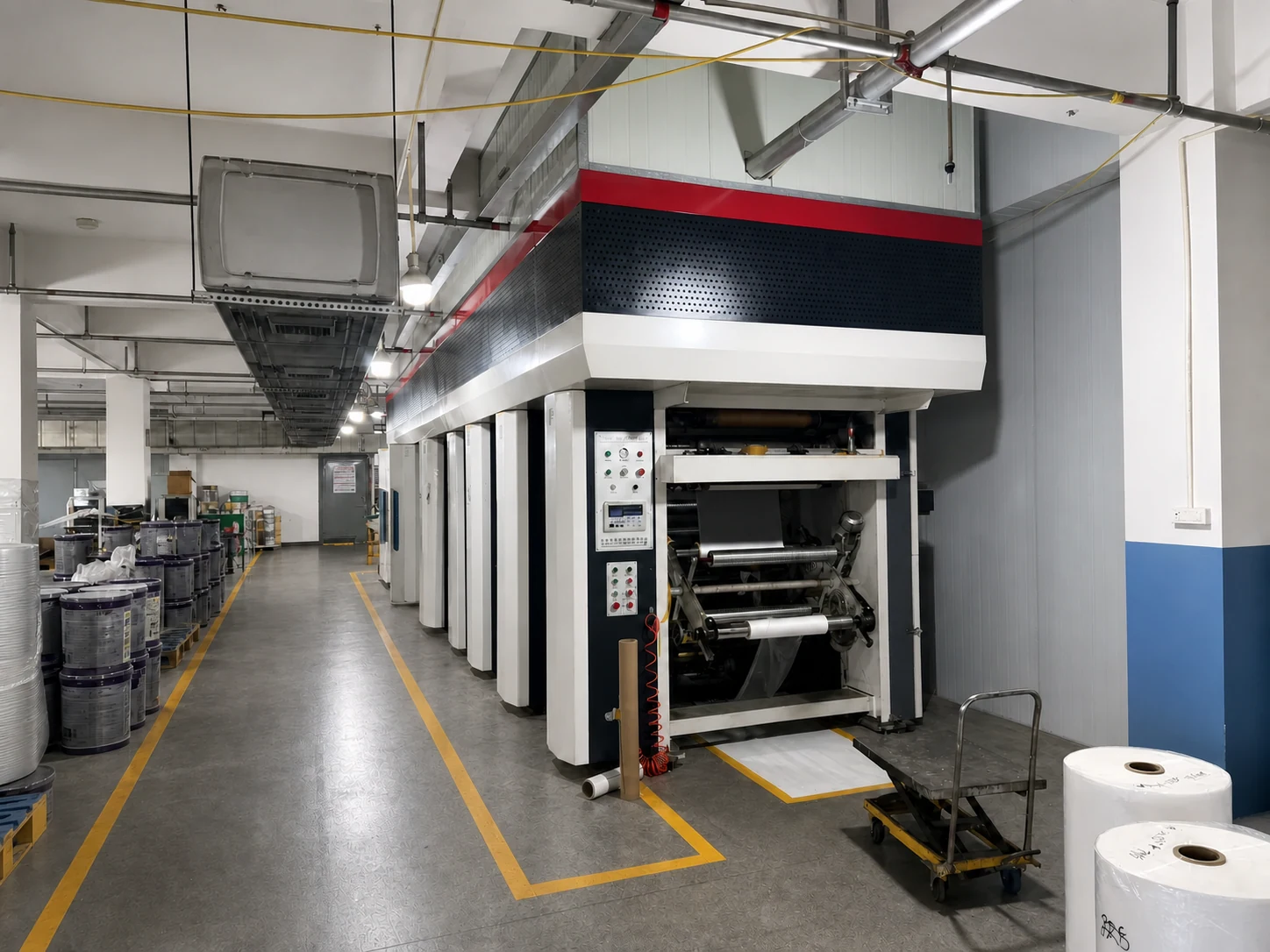Printing equipment inside the Muyao factory